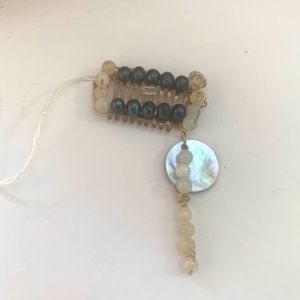 Children's Small Blue & White Handmade Hair Comb